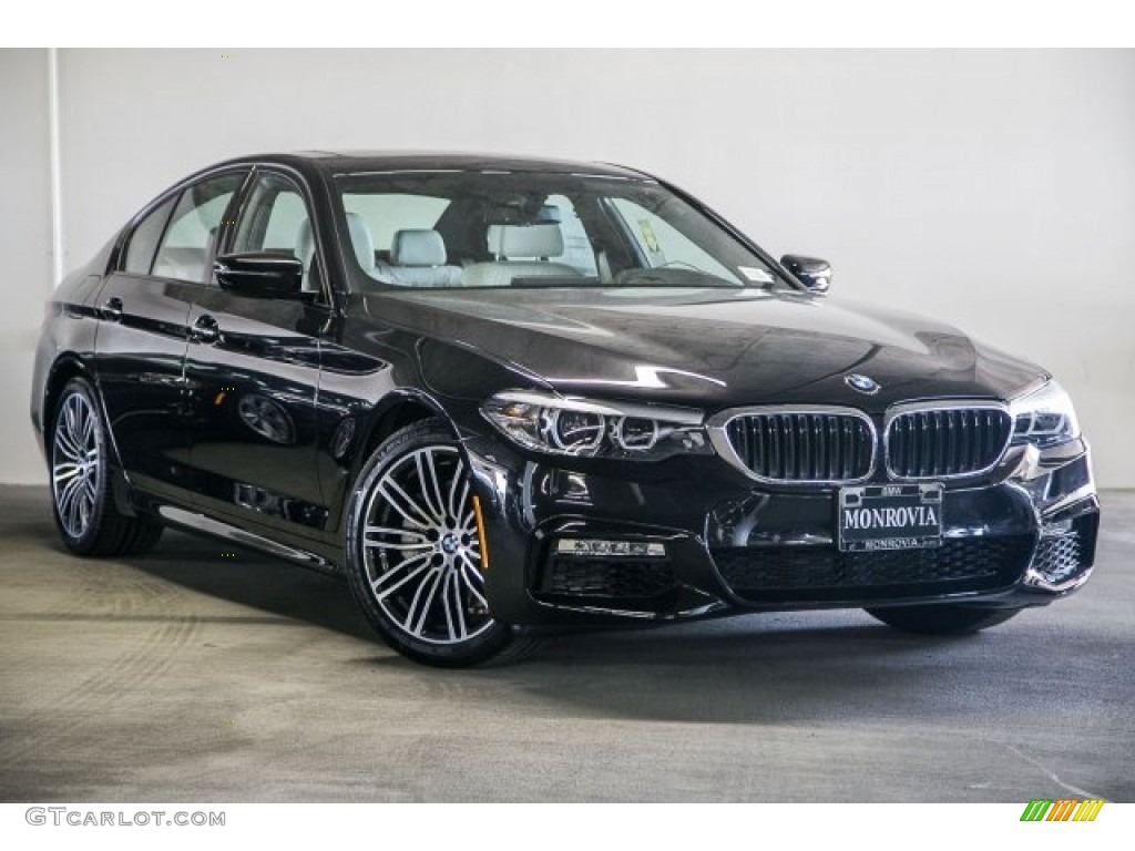 2017 5 Series 530i Sedan - Black Sapphire Metallic / Ivory White photo #12