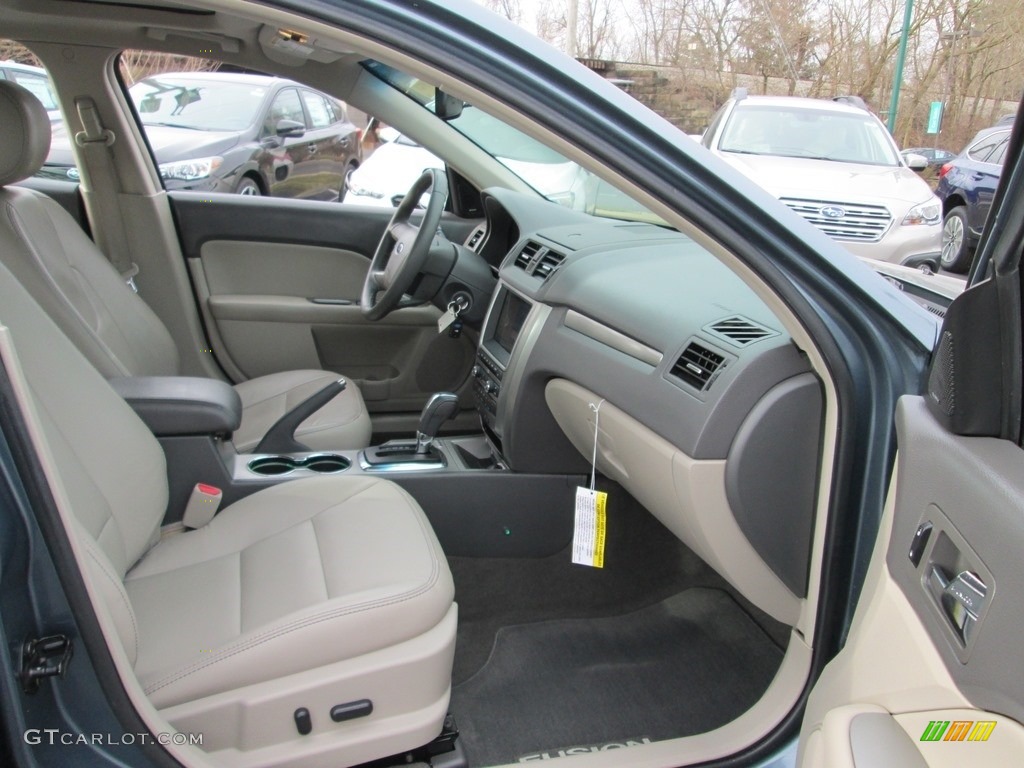 2011 Fusion Hybrid - Steel Blue Metallic / Medium Light Stone photo #17