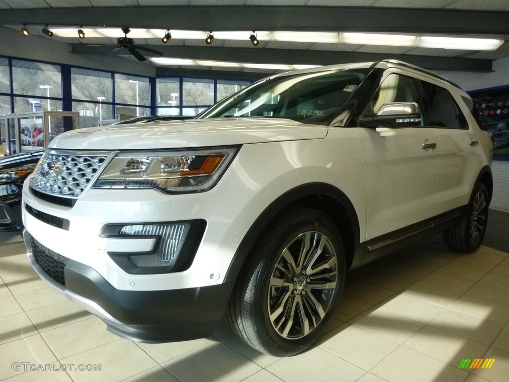 2017 Explorer Platinum 4WD - White Platinum / Medium Soft Ceramic photo #3