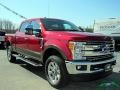 2017 Ruby Red Ford F250 Super Duty Lariat Crew Cab 4x4  photo #7