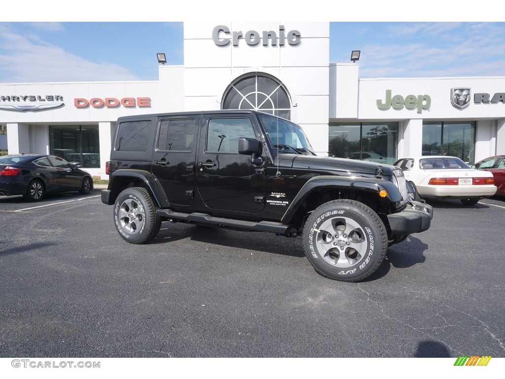 2017 Wrangler Unlimited Sahara 4x4 - Black / Black photo #1