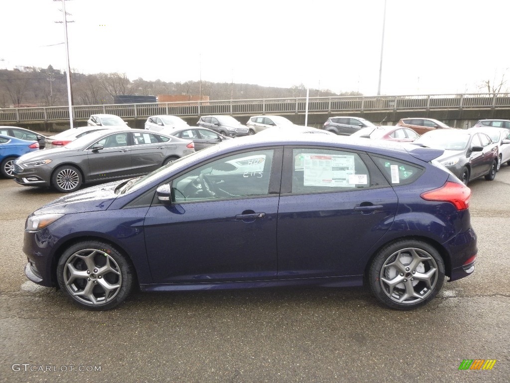 2017 Focus ST Hatch - Kona Blue / Charcoal Black photo #6