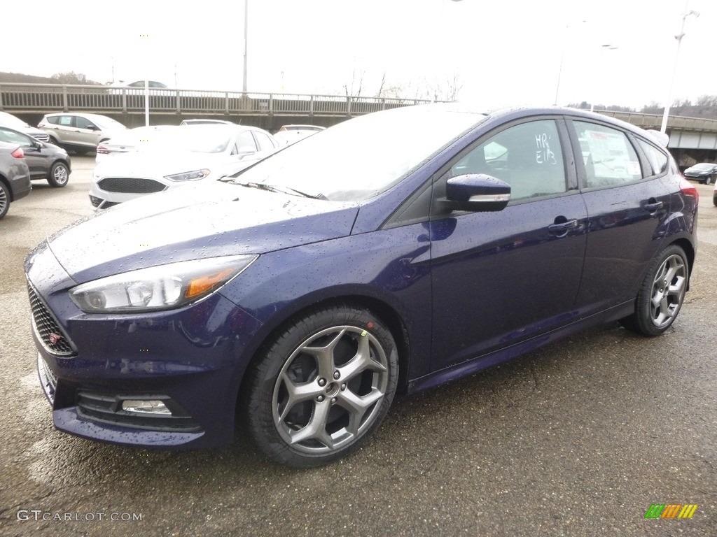 2017 Focus ST Hatch - Kona Blue / Charcoal Black photo #7