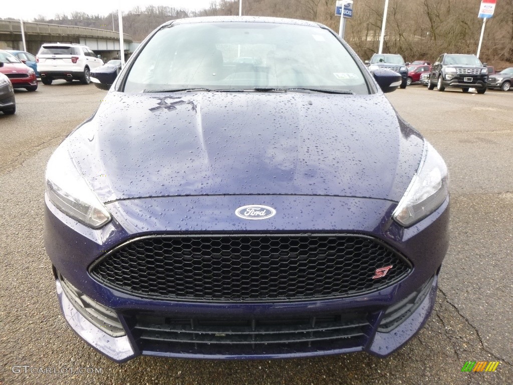 2017 Focus ST Hatch - Kona Blue / Charcoal Black photo #8
