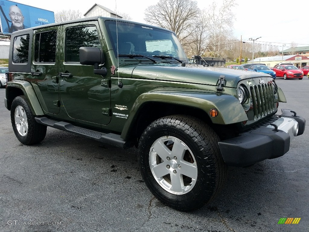 2009 Wrangler Unlimited Sahara 4x4 - Jeep Green Metallic / Dark Slate Gray/Medium Slate Gray photo #6