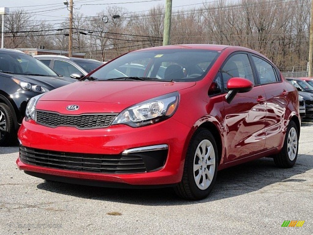 Signal Red 2017 Kia Rio LX Sedan Exterior Photo #119464982