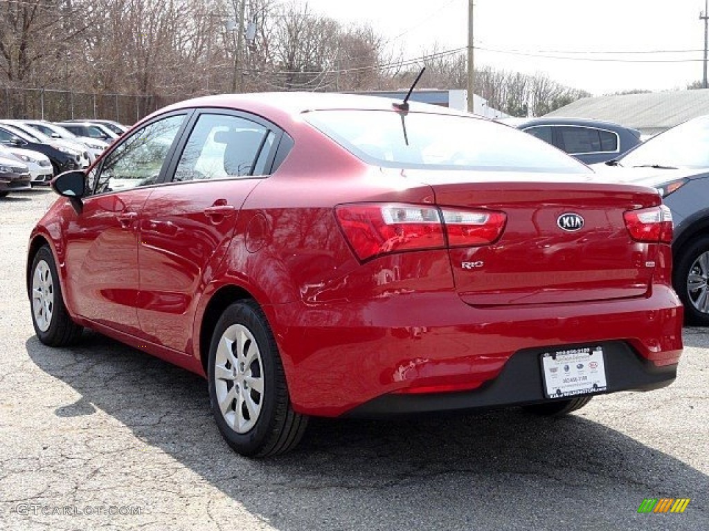 2017 Rio LX Sedan - Signal Red / Black photo #4