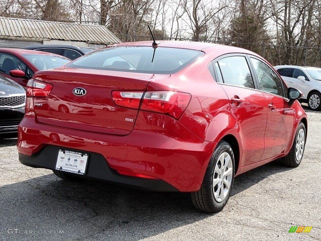 2017 Rio LX Sedan - Signal Red / Black photo #6