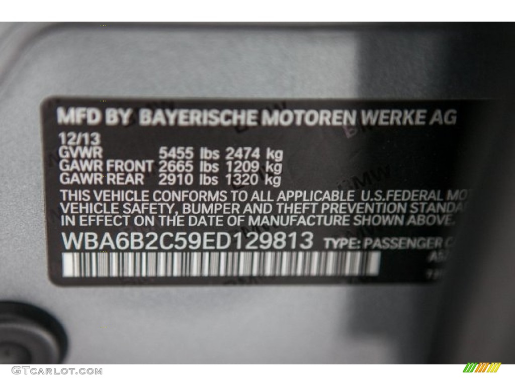 2014 6 Series 650i Gran Coupe - Space Gray Metallic / Black photo #16
