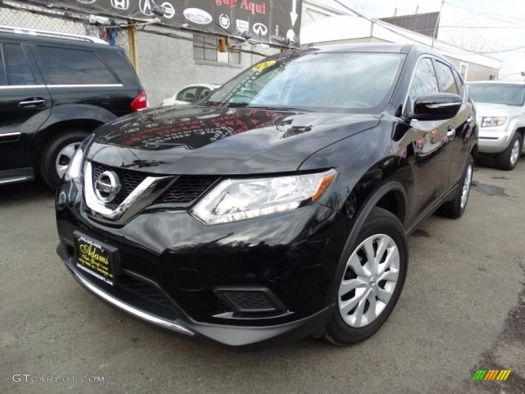 2015 Rogue S AWD - Super Black / Charcoal photo #1
