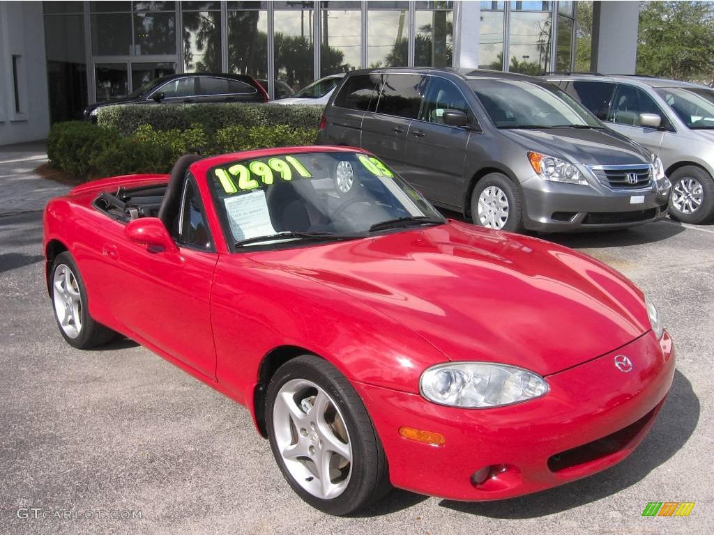 2003 MX-5 Miata Roadster - Classic Red / Black photo #1