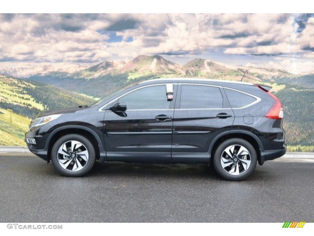 2016 CR-V Touring AWD - Crystal Black Pearl / Black photo #6