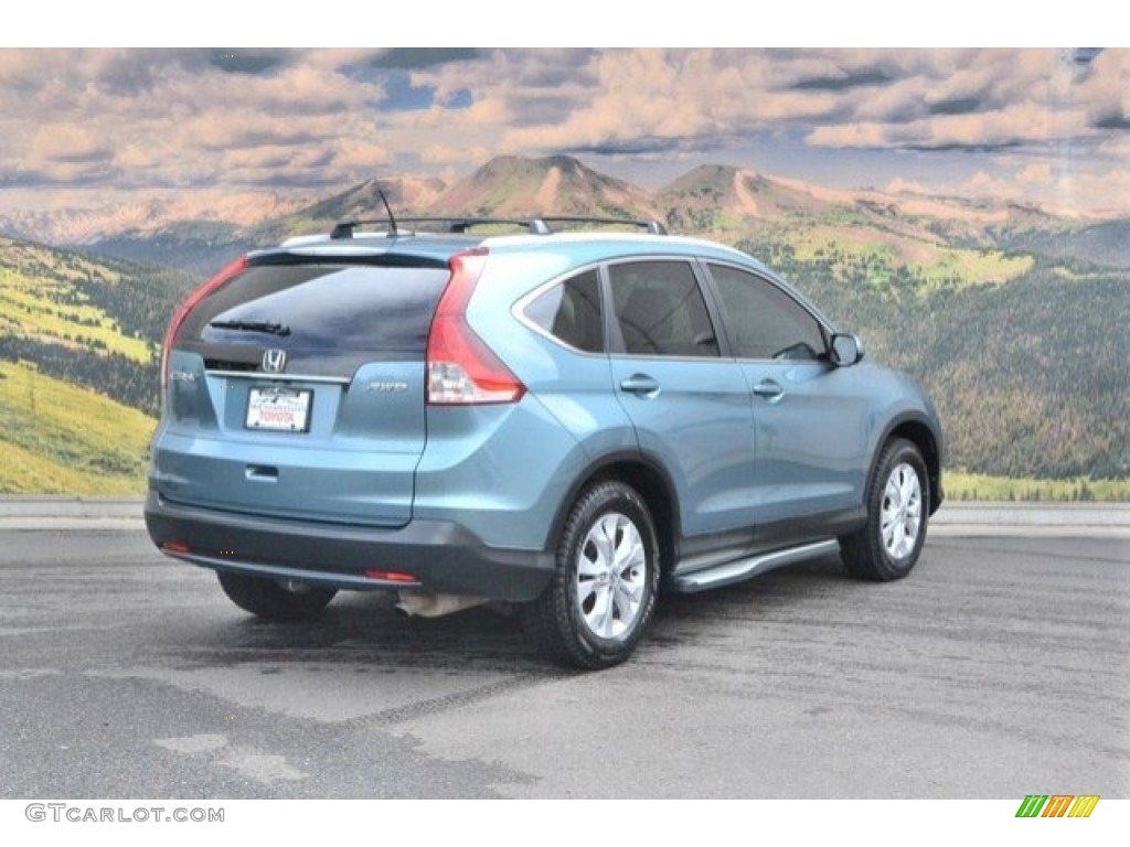 2014 CR-V EX-L AWD - Twilight Blue Metallic / Beige photo #3