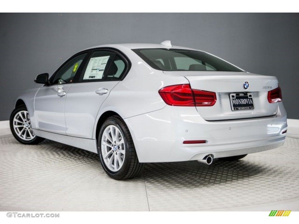 2017 3 Series 320i Sedan - Glacier Silver Metallic / Black photo #3