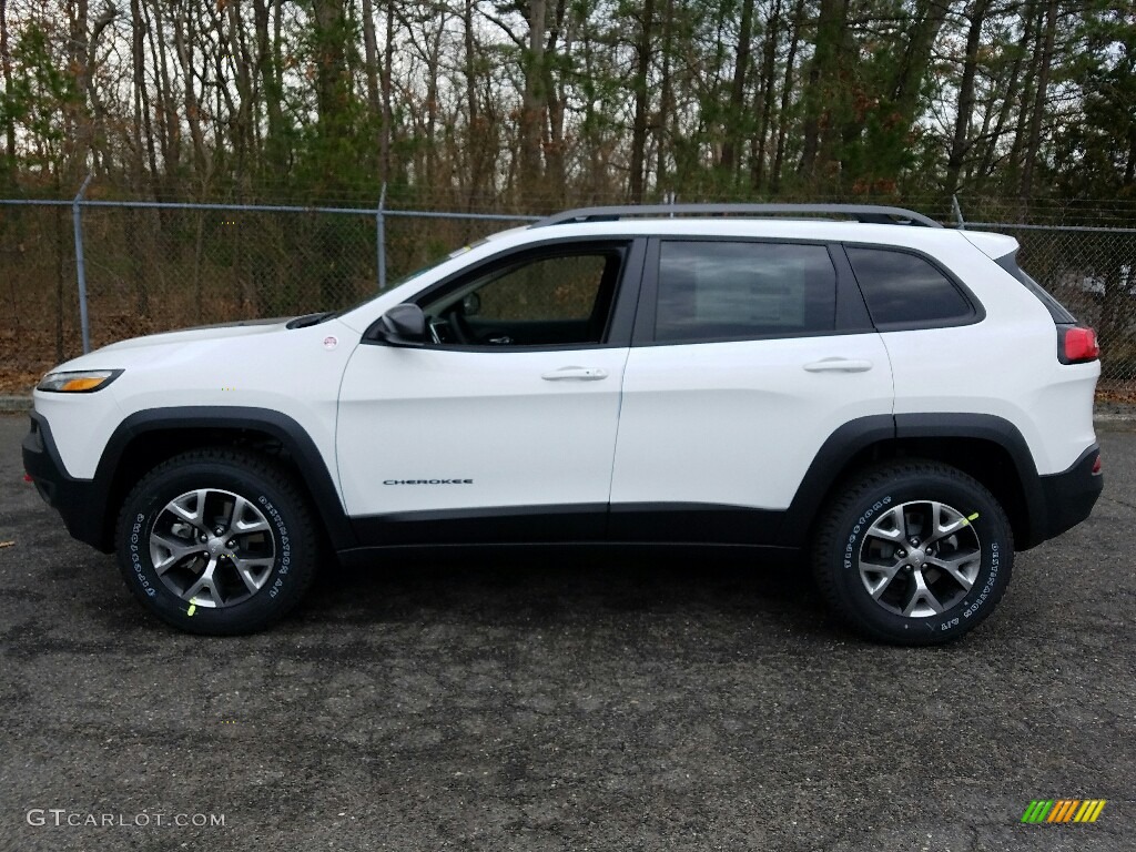 Bright White 2017 Jeep Cherokee Trailhawk 4x4 Exterior Photo #119471054