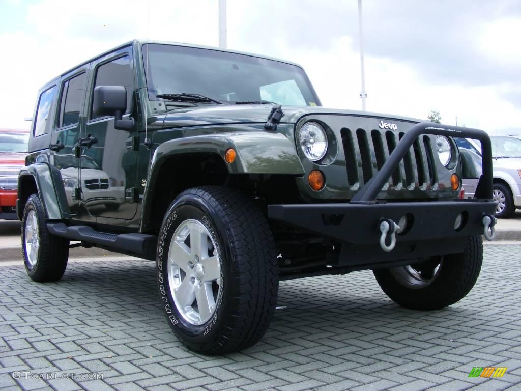 2008 Wrangler Unlimited Sahara - Jeep Green Metallic / Dark Slate Gray/Med Slate Gray photo #7
