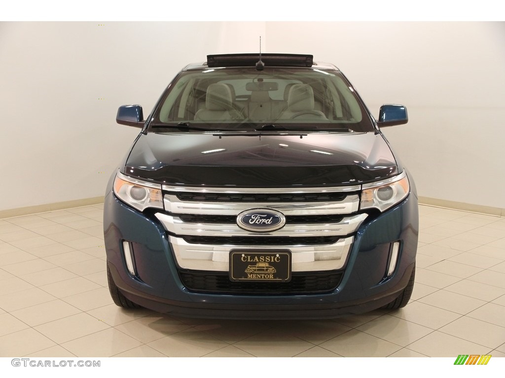 2011 Edge SEL AWD - Mediterranean Blue Metallic / Medium Light Stone photo #2