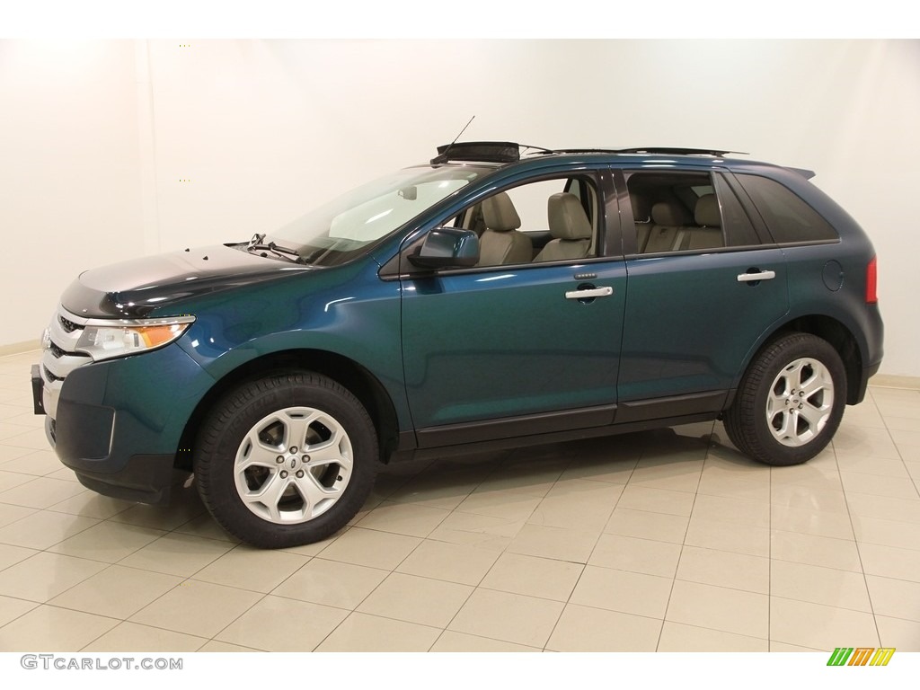 2011 Edge SEL AWD - Mediterranean Blue Metallic / Medium Light Stone photo #3