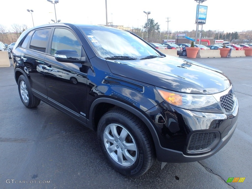 2011 Sorento LX AWD - Ebony Black / Black photo #11