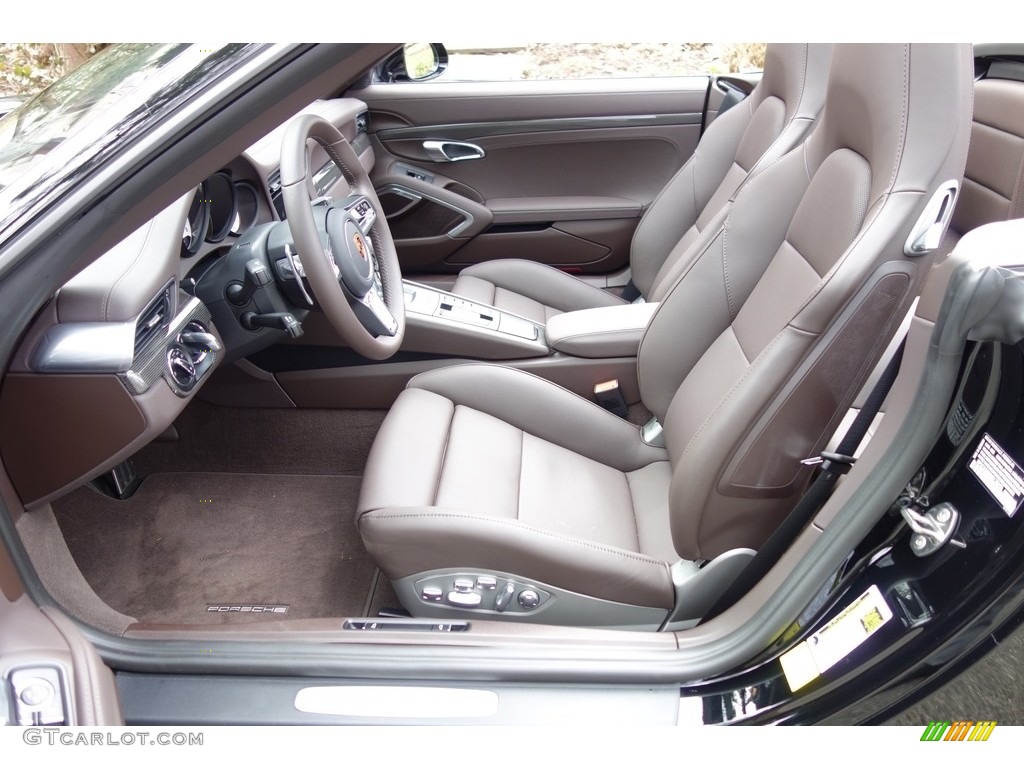 Natural Espresso Interior 2017 Porsche 911 Turbo S Cabriolet Photo #119484168