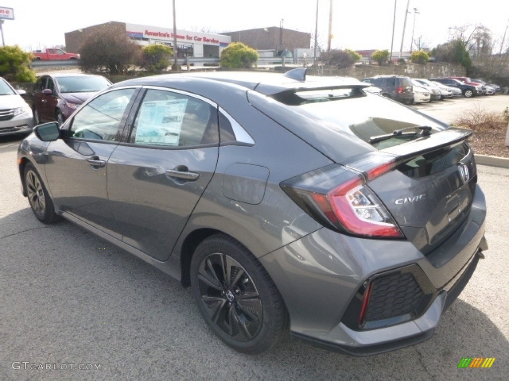 2017 Civic EX Hatchback - Polished Metal Metallic / Black photo #2