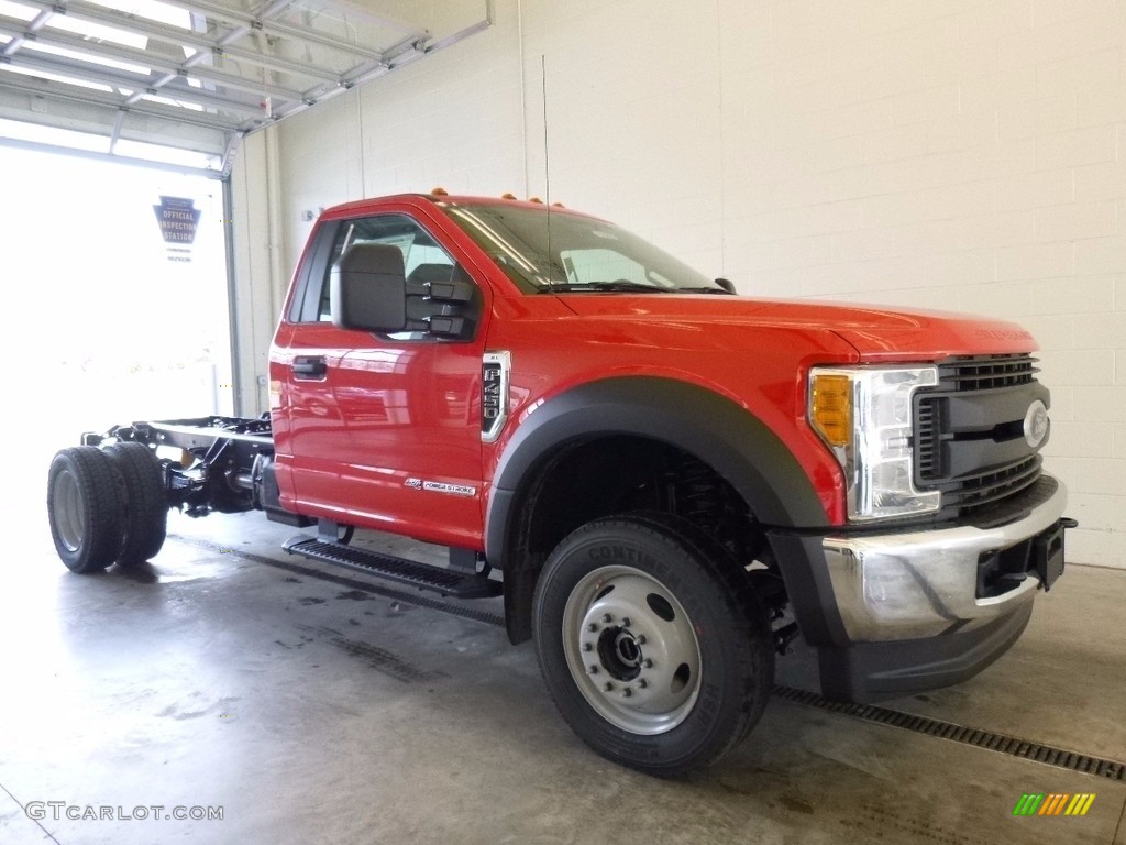 2017 F450 Super Duty XL Regular Cab 4x4 Chassis - Race Red / Medium Earth Gray photo #1