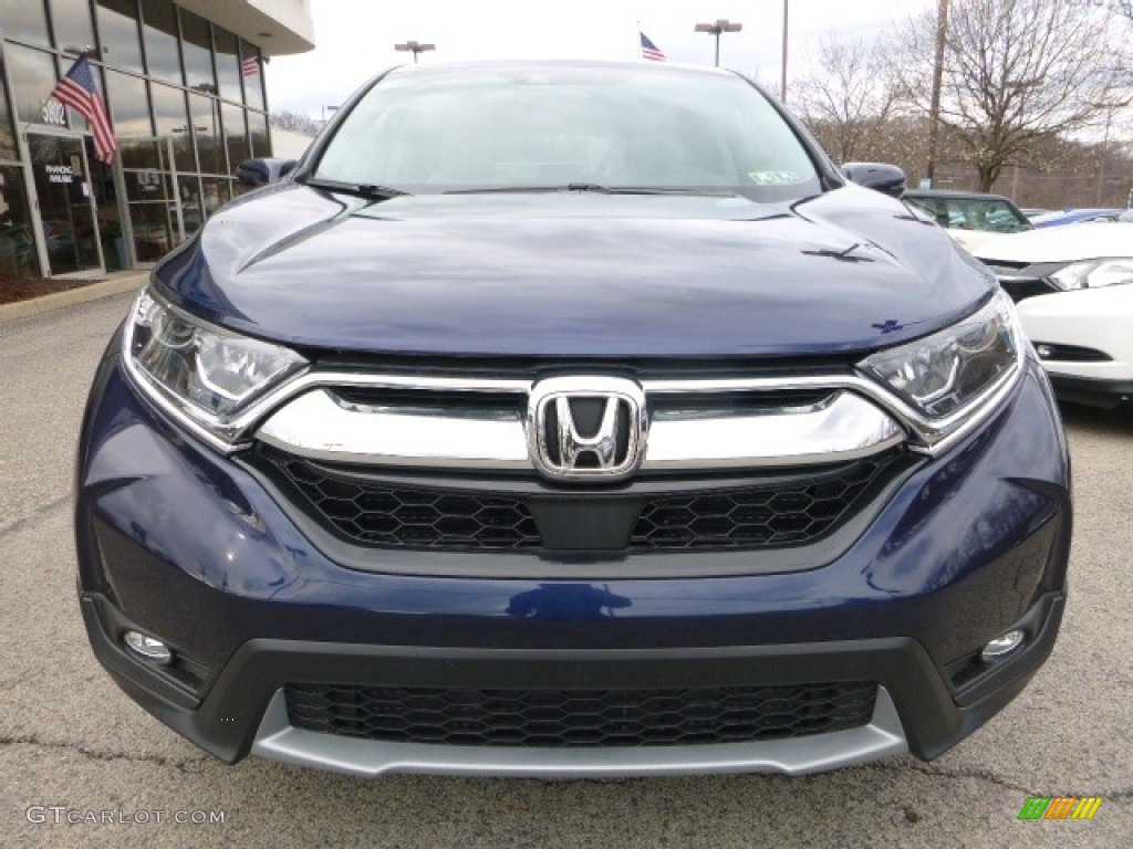 2017 CR-V EX-L AWD - Obsidian Blue Pearl / Gray photo #6