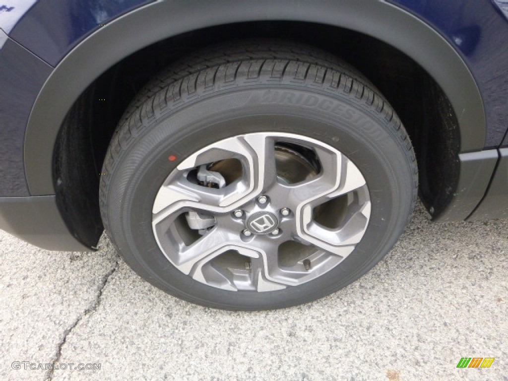 2017 CR-V EX-L AWD - Obsidian Blue Pearl / Gray photo #7