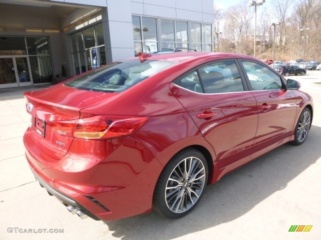 2017 Elantra Sport - Red / Black photo #2