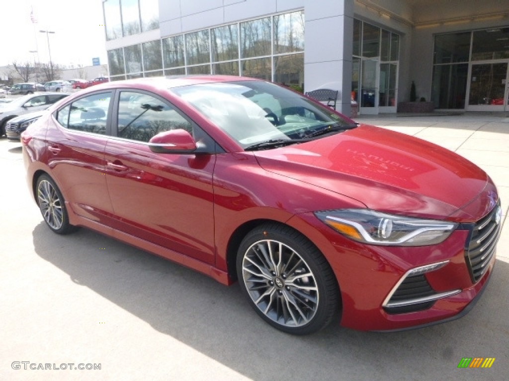 2017 Elantra Sport - Red / Black photo #3