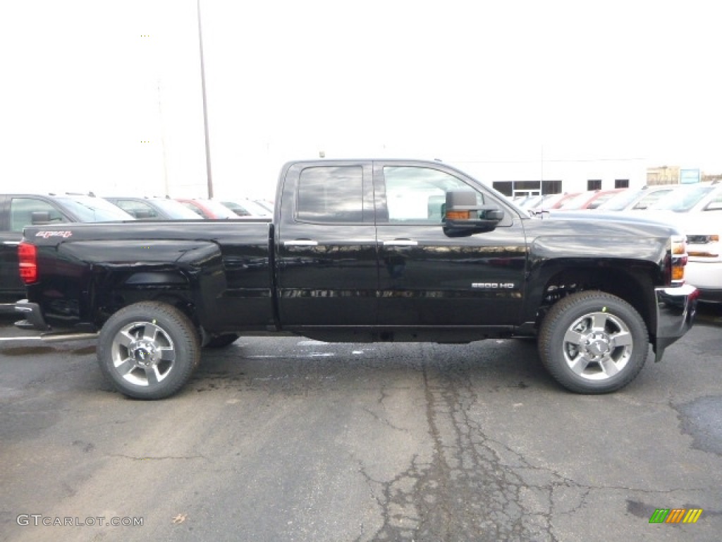 2017 Silverado 2500HD Work Truck Double Cab 4x4 - Black / Dark Ash/Jet Black photo #6