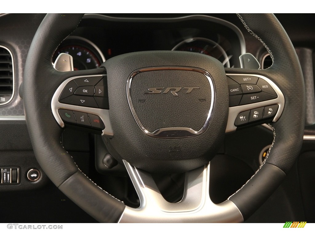 2016 Dodge Charger SRT 392 Black/Sepia Steering Wheel Photo #119493111