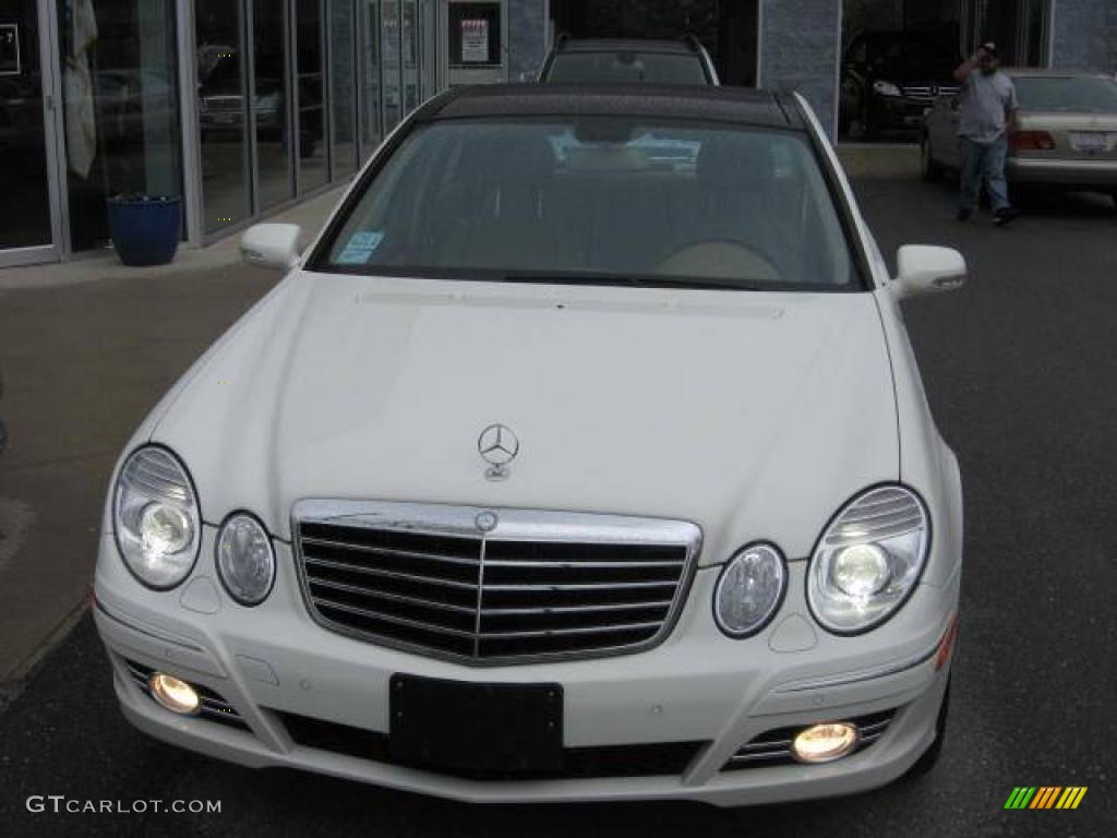 2008 E 350 4Matic Sedan - Arctic White / Cashmere photo #1