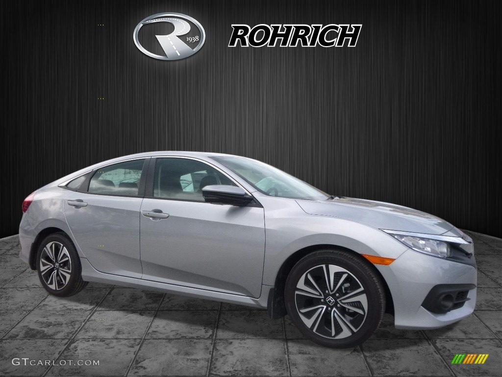 2017 Civic EX-T Sedan - Lunar Silver Metallic / Black photo #1