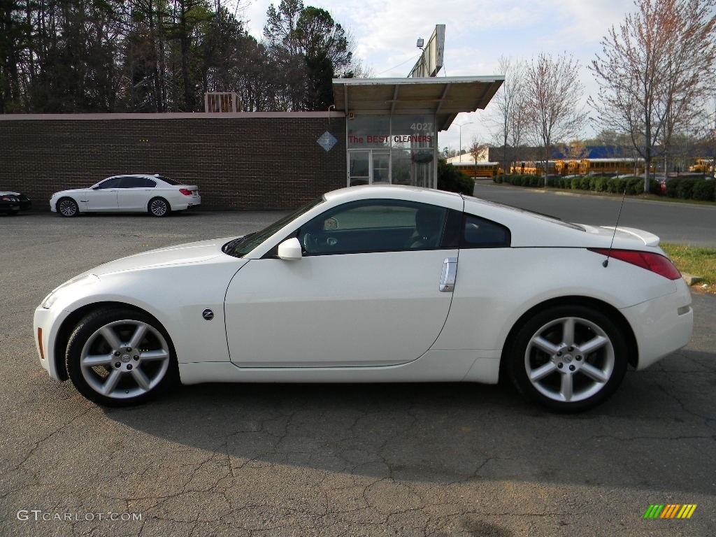 2004 350Z Performance Coupe - Pikes Peak White Pearl / Carbon Black photo #7