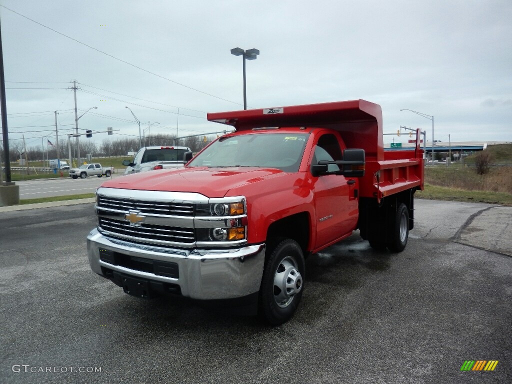 2017 Silverado 3500HD Work Truck Regular Cab 4x4 - Red Hot / Dark Ash/Jet Black photo #1