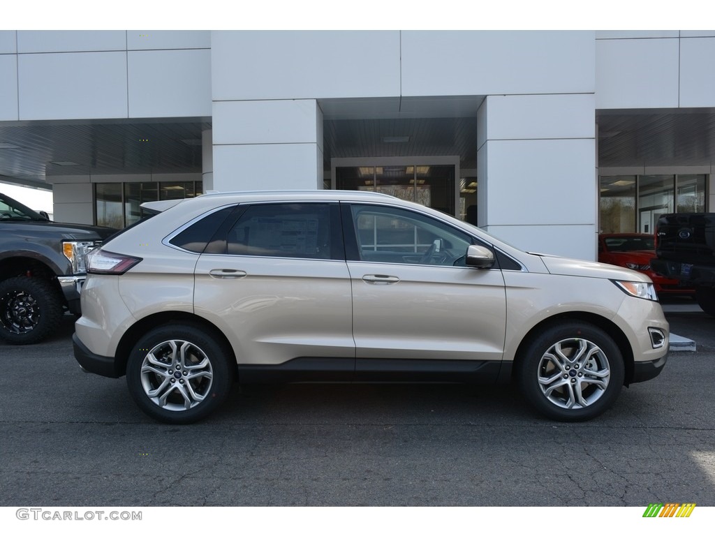 White Gold Metallic 2017 Ford Edge Titanium AWD Exterior Photo #119499285