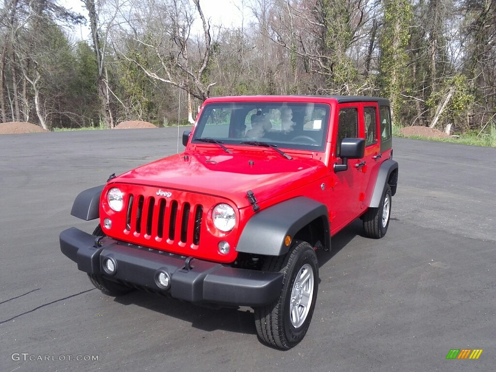 2017 Wrangler Unlimited Sport 4x4 - Firecracker Red / Black photo #2