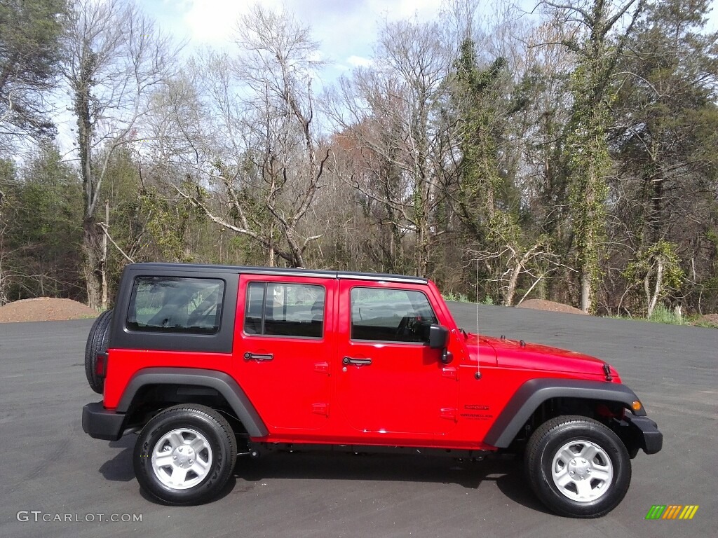 2017 Wrangler Unlimited Sport 4x4 - Firecracker Red / Black photo #5