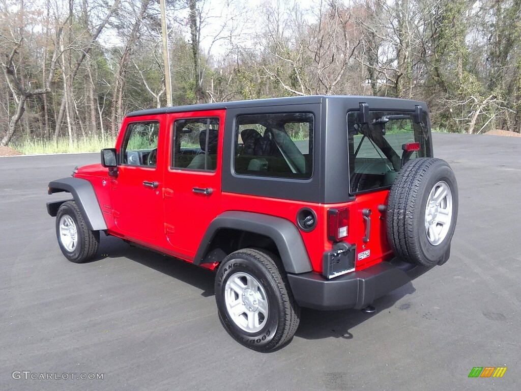 2017 Wrangler Unlimited Sport 4x4 - Firecracker Red / Black photo #9