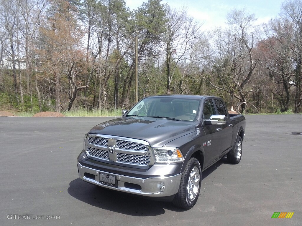 2017 1500 Laramie Crew Cab 4x4 - Granite Crystal Metallic / Canyon Brown/Light Frost Beige photo #2