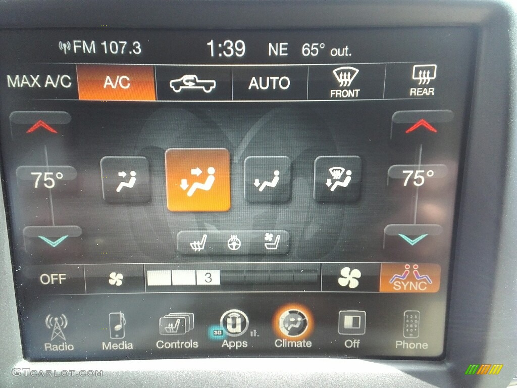 2017 Ram 1500 Laramie Crew Cab 4x4 Controls Photo #119500968