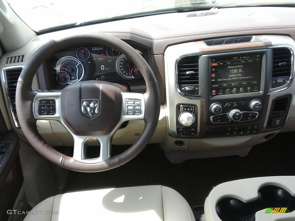 2017 1500 Laramie Crew Cab 4x4 - Granite Crystal Metallic / Canyon Brown/Light Frost Beige photo #28