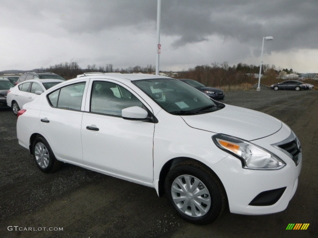 Fresh Powder White 2017 Nissan Versa S Exterior Photo #119503472