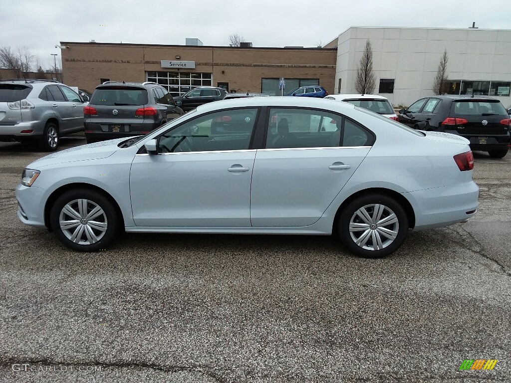 2017 Jetta S - White Silver / Black/Palladium Gray photo #3