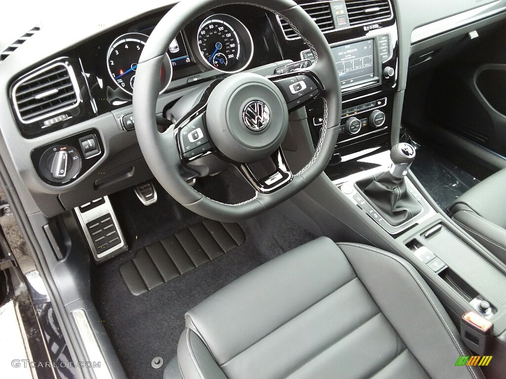 Black Interior 2017 Volkswagen Golf R 4Motion w/DCC. Nav. Photo #119504143