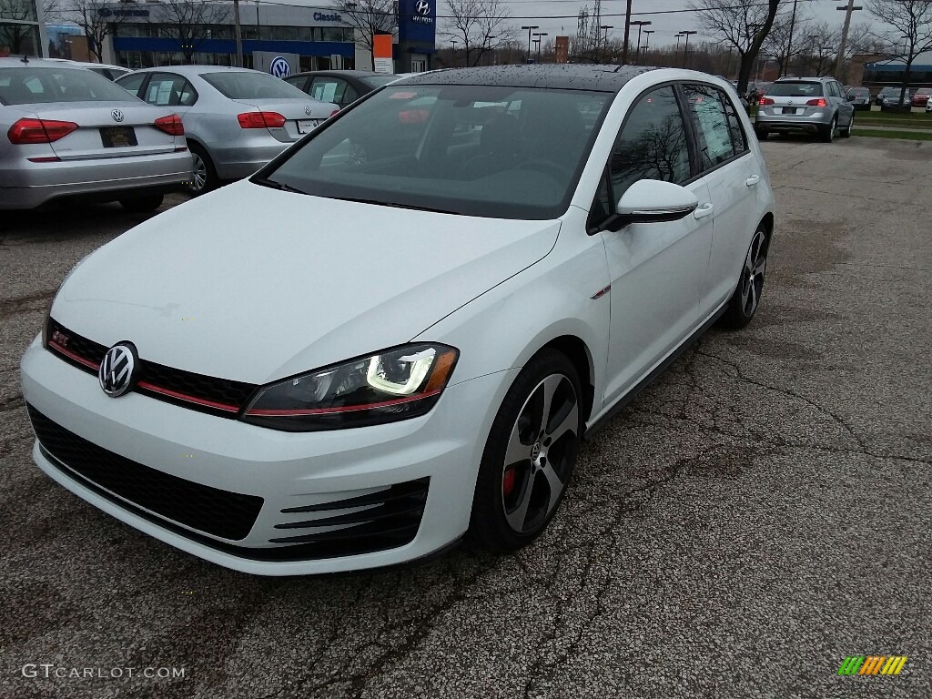 Pure White 2017 Volkswagen Golf GTI 4-Door 2.0T SE Exterior Photo #119504875
