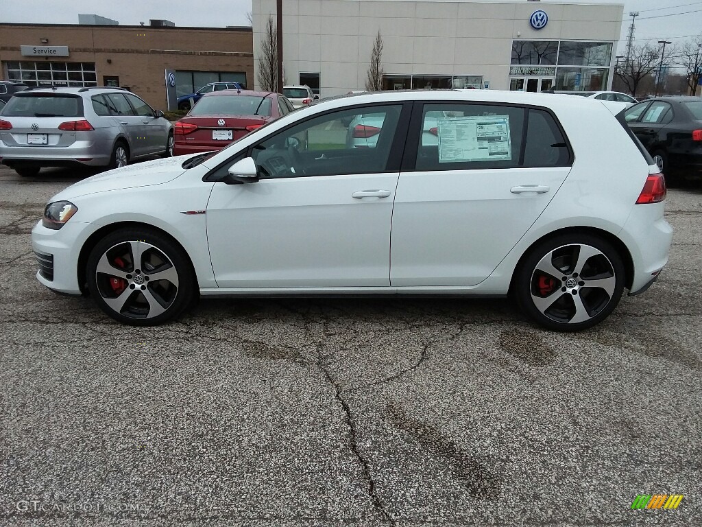 Pure White 2017 Volkswagen Golf GTI 4-Door 2.0T SE Exterior Photo #119504947