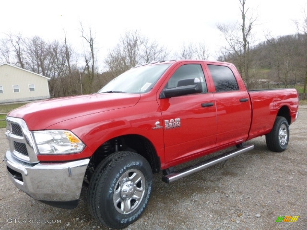 2017 3500 Tradesman Crew Cab 4x4 - Flame Red / Black/Diesel Gray photo #1