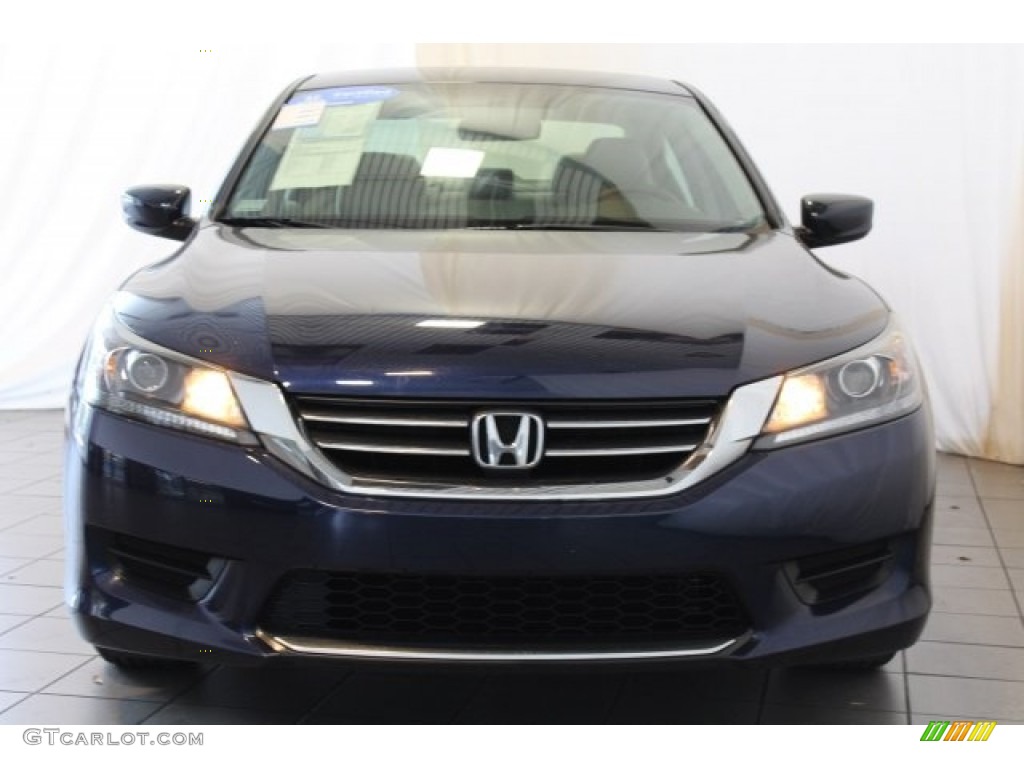 2014 Accord LX Sedan - Obsidian Blue Pearl / Gray photo #4